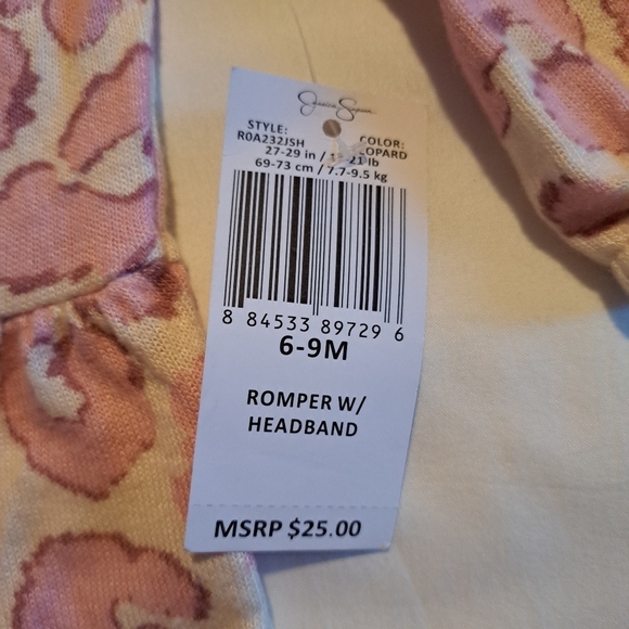 Jessica Simpson 6/9 month romper super soft New - Picture 4 of 7